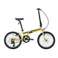 thumbnail image 1 of EuroMini 16007 Zizzo Campo 28 Lbs. Lightweight Aluminum Frame Shimano 7-Speed Folding Bike, Yellow - 20 in., 1 of 6