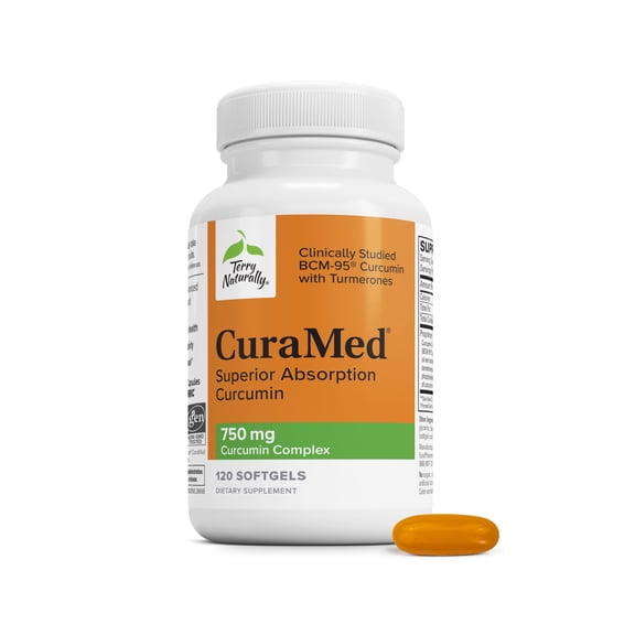 EuroPharma - Terry Naturally CuraMed with BCM-95 750 mg. - 120 Softgels