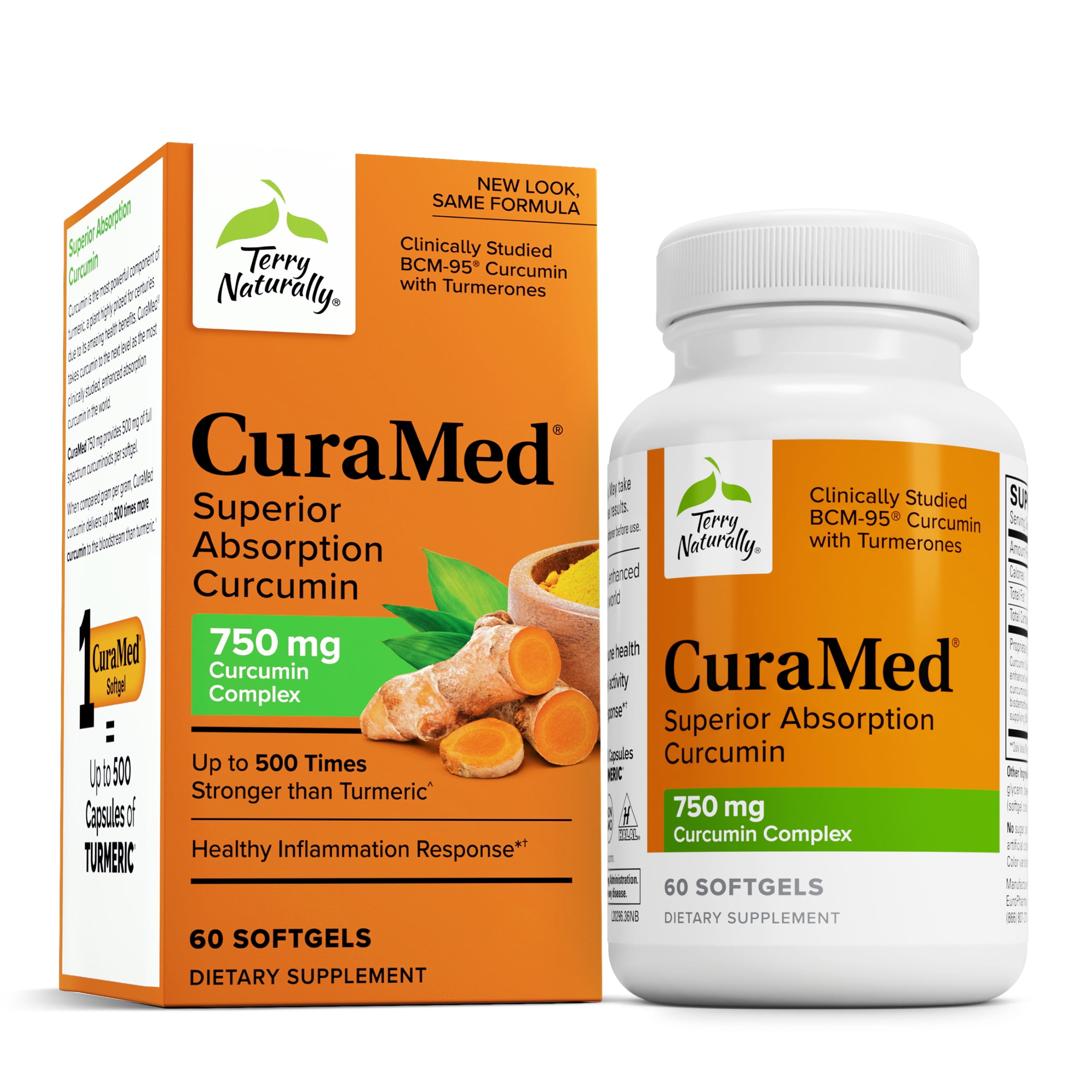 Terry Naturally CuraMed 750 mg Curcumin Complex - 60 Softgels