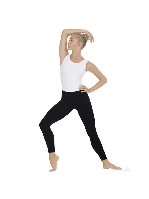 34944-B-S Active Sealess Microfiber Ankle Leggings, Black - Small