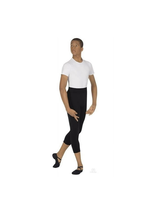 34945-B-M Active Adult Seamless Capri Leggings, Black - Medium