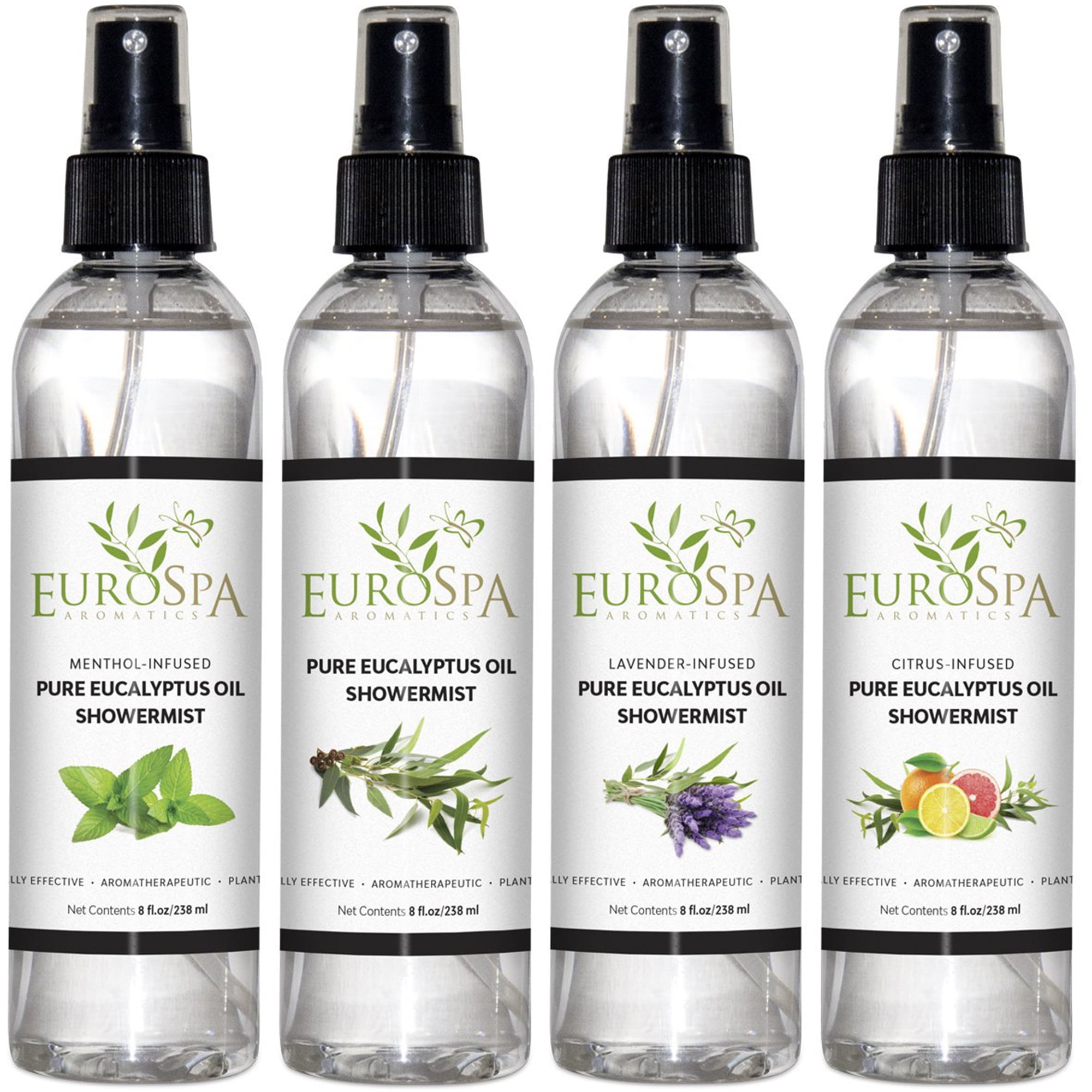 EuroSpa Aromatics 8 Oz Pure Eucalyptus Oil Shower Mist Spray