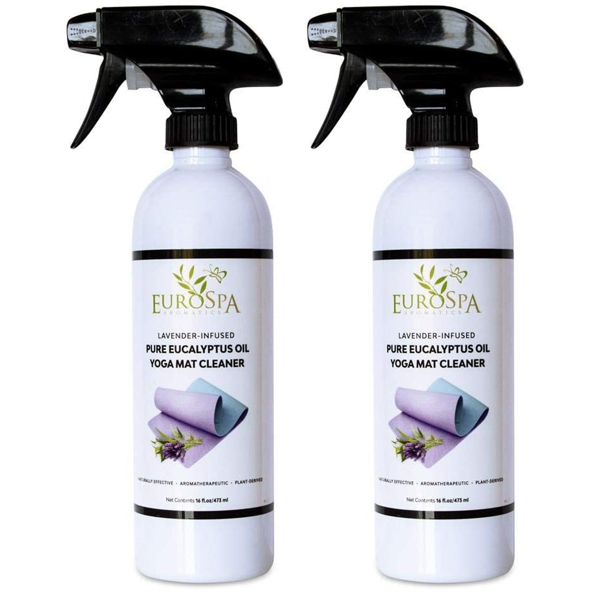 EuroSpa Aromatics Eucalyptus Oil Yoga Mat Cleaner Spray with Lavender