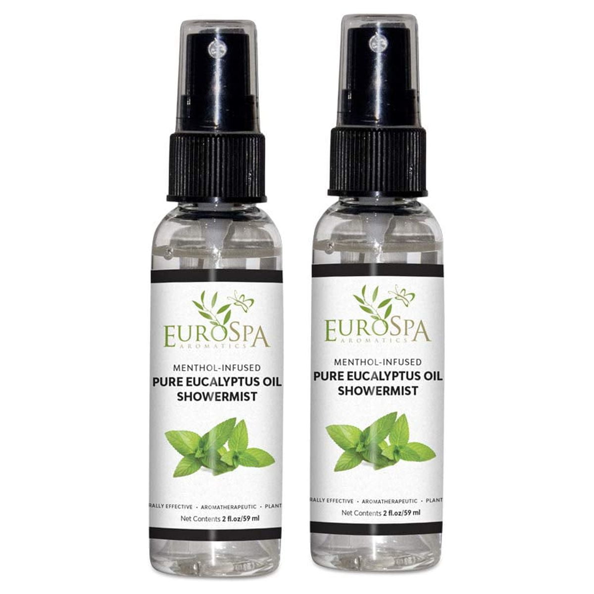 EuroSpa Aromatics Pure Eucalyptus Oil ShowerMist and Steam Room Spray, All-Natural Premium Aromatherapy Essential Oils - 2 oz