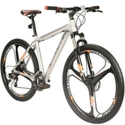 Eurobike Aluminum Mountain Bike 21 Speed 29 inch Bicycle for Men or Women Adults Silver