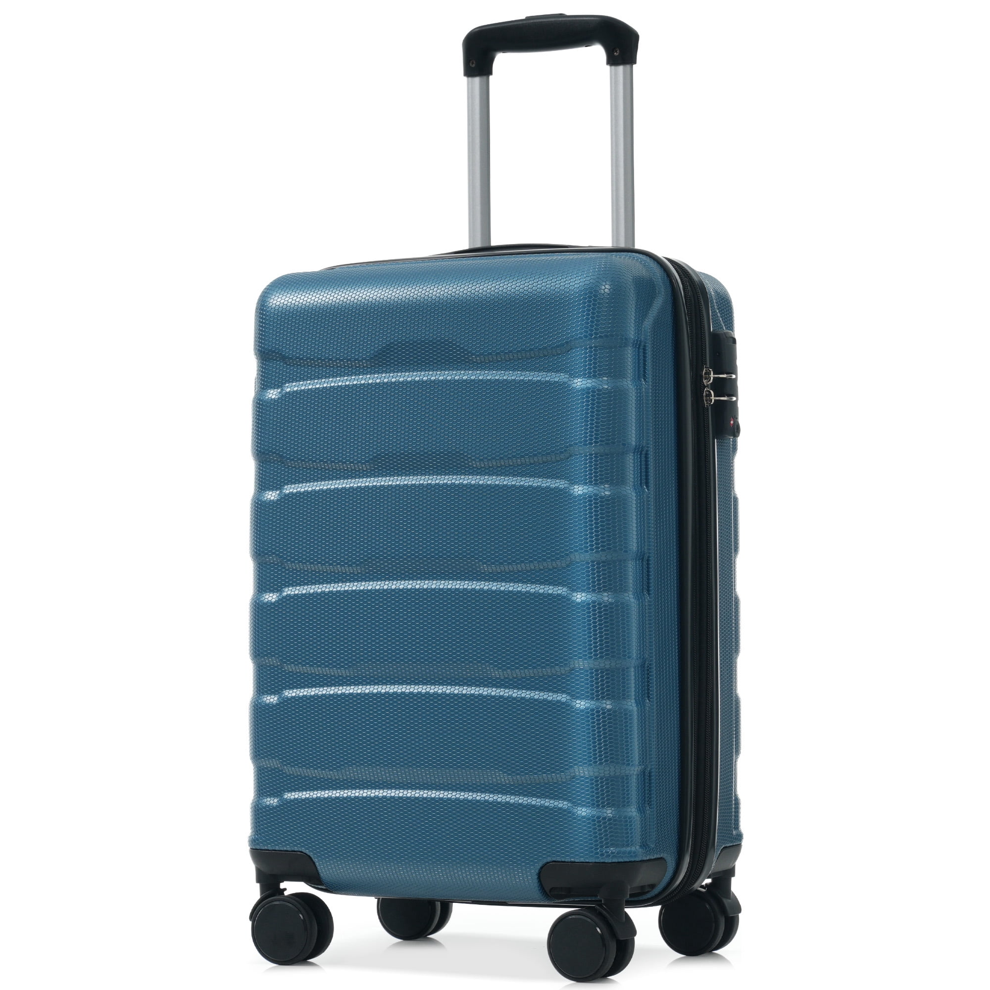 Euroco 20 Inch Carry On Luggage Airline Approved, Durable Expandable Travel Suitcase with Spinner Wheels and TSA Lock, Lightweight Rolling Luggage for Business Trips & Weekend Getaways,Blue