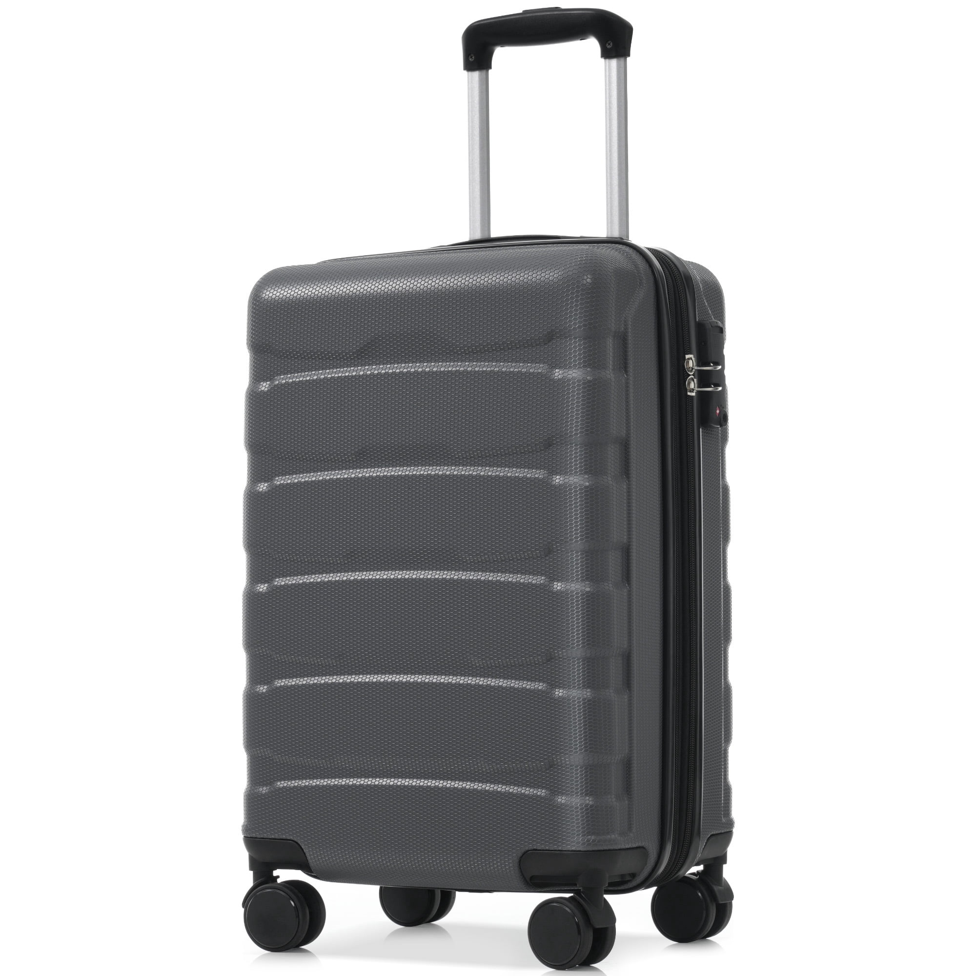 Euroco 20 Inch Carry On Luggage Airline Approved, Durable Expandable Travel Suitcase with Spinner Wheels and TSA Lock, Lightweight Rolling Luggage for Business Trips & Weekend Getaways,Gray