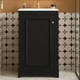 thumbnail image 1 of Euroco 20-inch Bathroom Vanity with Ceramic Sink, Freetanding Single Vanity Set with Soft Closing Door, adjustable shelf, Modern Style, Black., 1 of 9