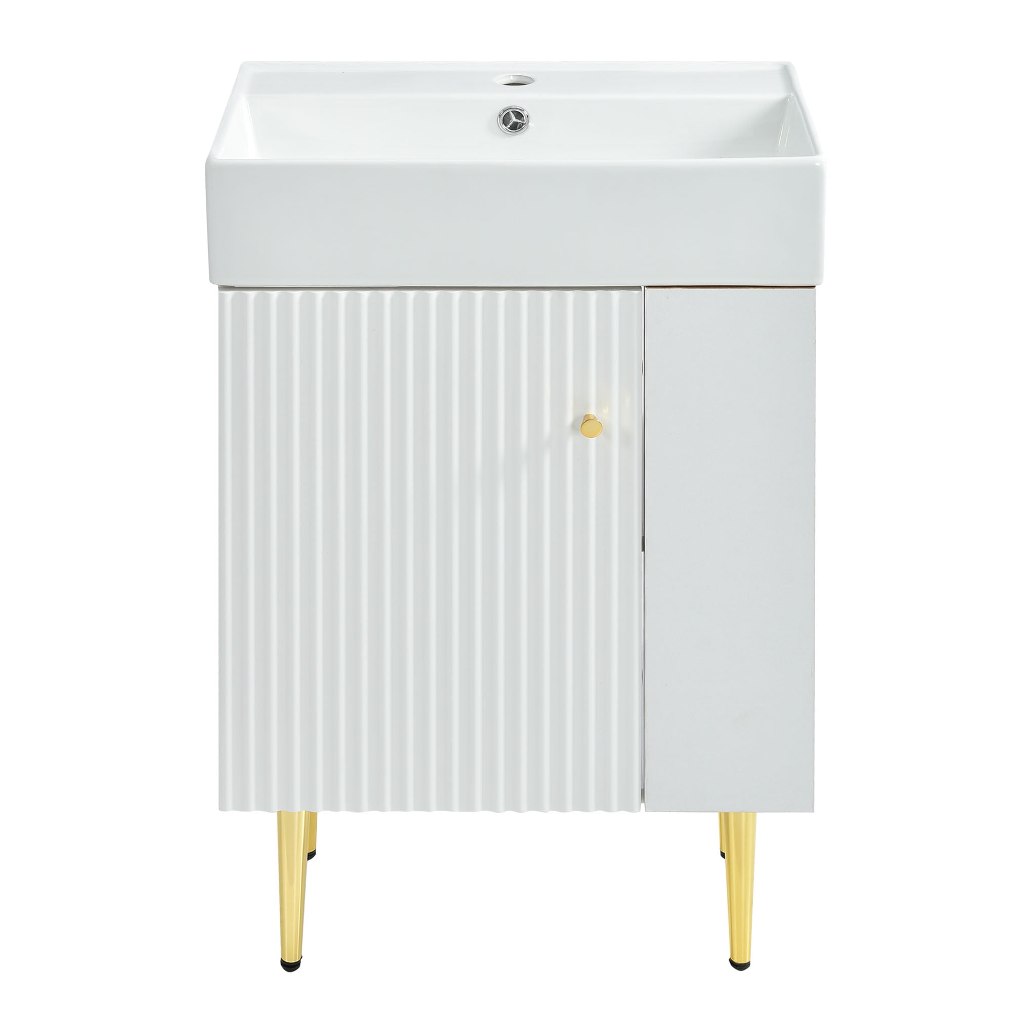 Euroco 21.6" Bathroom vanity, white(Sink not included)[Cabinet Only]