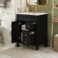 thumbnail image 1 of Euroco 24" Bathroom Vanity with Ceramic Sink, Small Bathroom Sink Cabinet, Modern Cabinet with 2 Drawers and Adjustable Shelf, 1 of 9