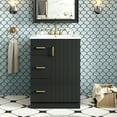 thumbnail image 1 of Euroco 24" Modern Bathroom Vanity with Sink, Small Bathroom Sink Cabinet with 2 Drawers and Soft-Closing Door, Under-mount Sink Bathroom Cabinet with Drawers, 1 of 9