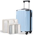 thumbnail image 1 of Euroco 3 Piece Luggage Sets,20" Hardshell Carry-On Luggage with 2 Packing Cubes,TSA Lock and Spinner Wheels,Lightweight Durable Suitcase Set for Men Women,Sky Blue, 1 of 8