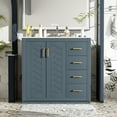 thumbnail image 1 of Euroco 36'' Bathroom Vanity with Ceramic Sink Combo, Solid Wood Frame Bathroom Storage Cabinet, Freestanding Vanity Set with 3 Drawers& Soft Closing Doors, 1 of 9