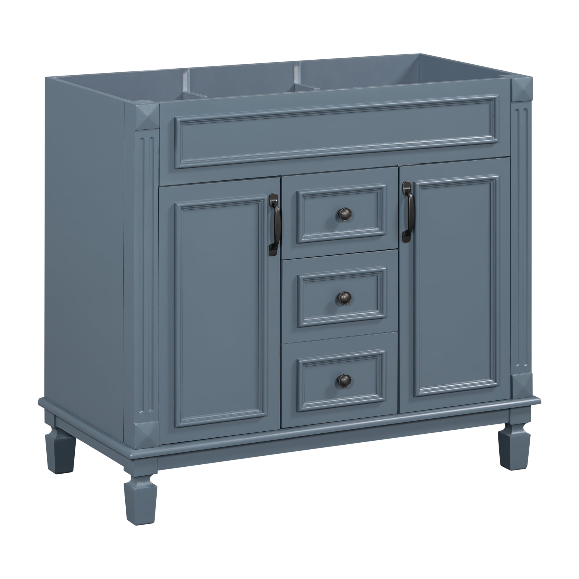 Euroco 36'' Bathroom Vanity without Top Sink, Cabinet only, Modern Bathroom Storage Cabinet with 2 Soft Closing Doors and 2 Drawers