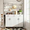 thumbnail image 1 of Euroco 51.2'' Minimalist Four-Door Shoe Cabinet with Coat Rack, 1 of 9