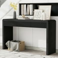 thumbnail image 1 of Euroco 52.9" Fluted Console Table with 3 Drawers,Solid Wood Narrow Long Entryway Table for Living Room Foyer Hallway,Black, 1 of 8