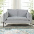 thumbnail image 1 of Euroco 56" Modern Sofa Loveseat Linen Fabric Couch for Living Room, Apartment, Gray, 1 of 8