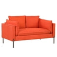 thumbnail image 1 of Euroco 56" Modern Sofa Loveseat Linen Fabric Couch for Living Room, Apartment, Orange, 1 of 8