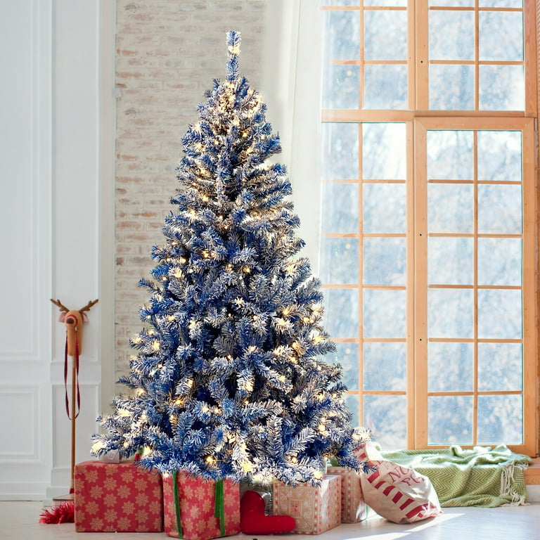 Artificial christmas sale tree with snow