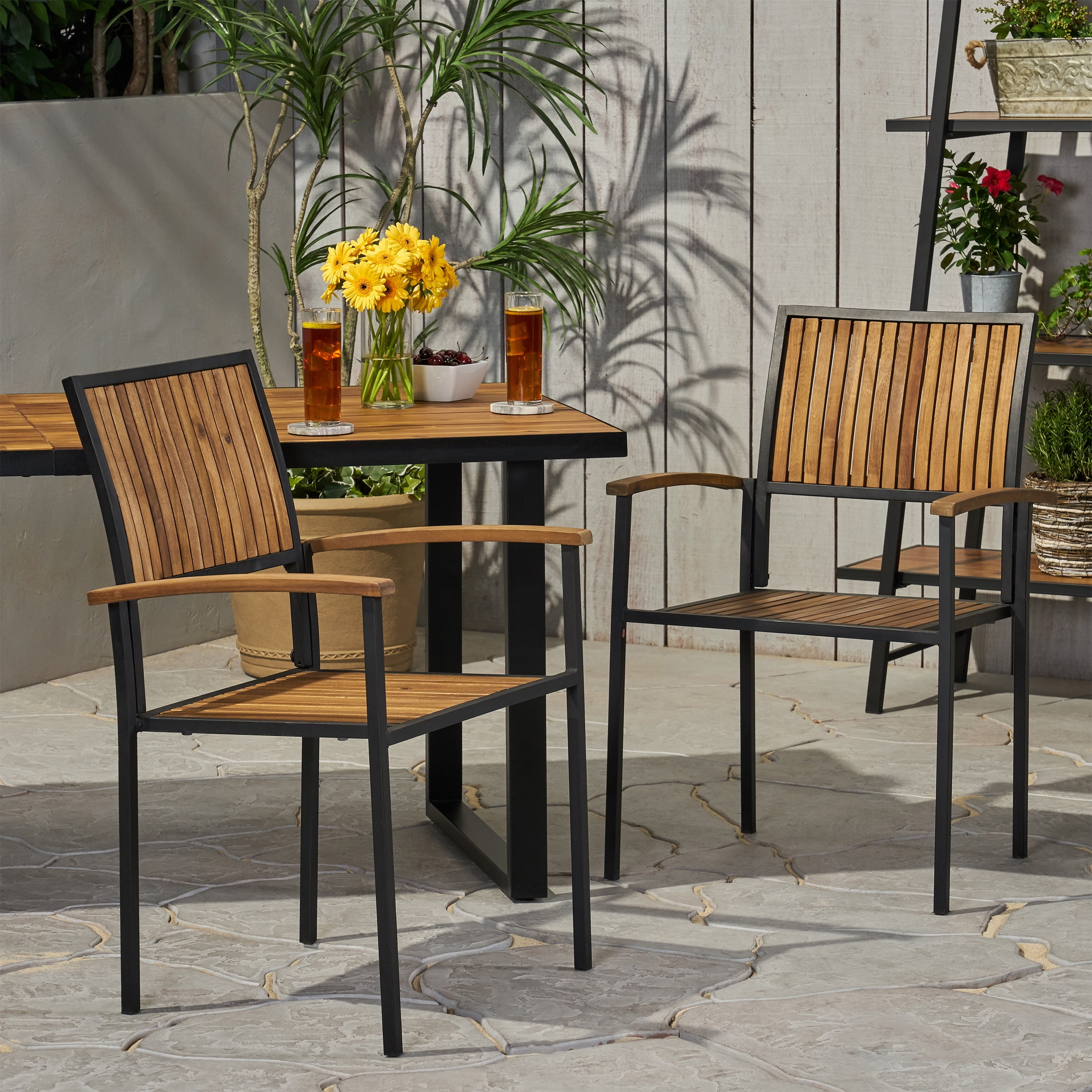 Euroco BRIDGET WOOD AND METAL CHAIR