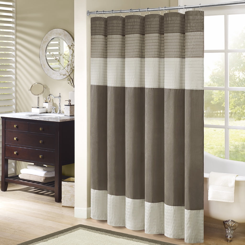 Euroco Faux Silk Shower Curtain