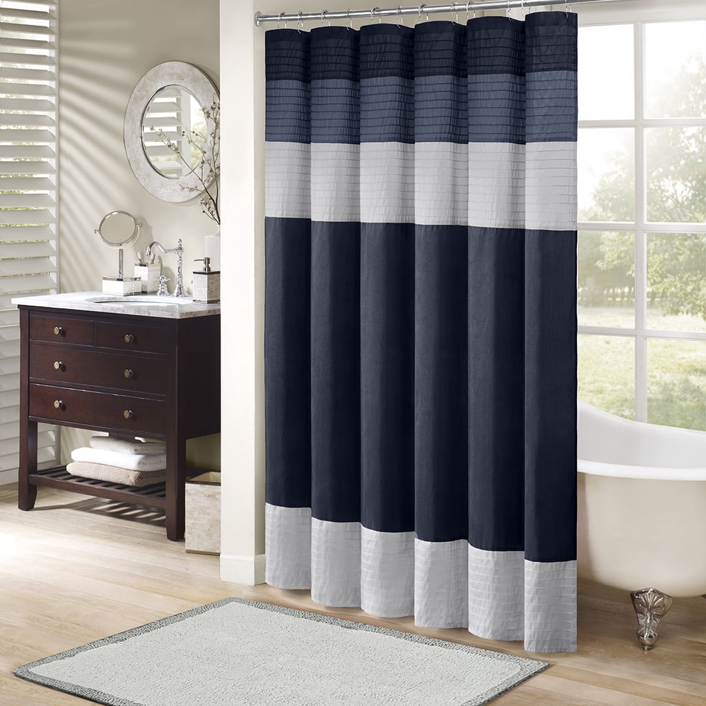 Euroco Faux Silk Shower Curtain