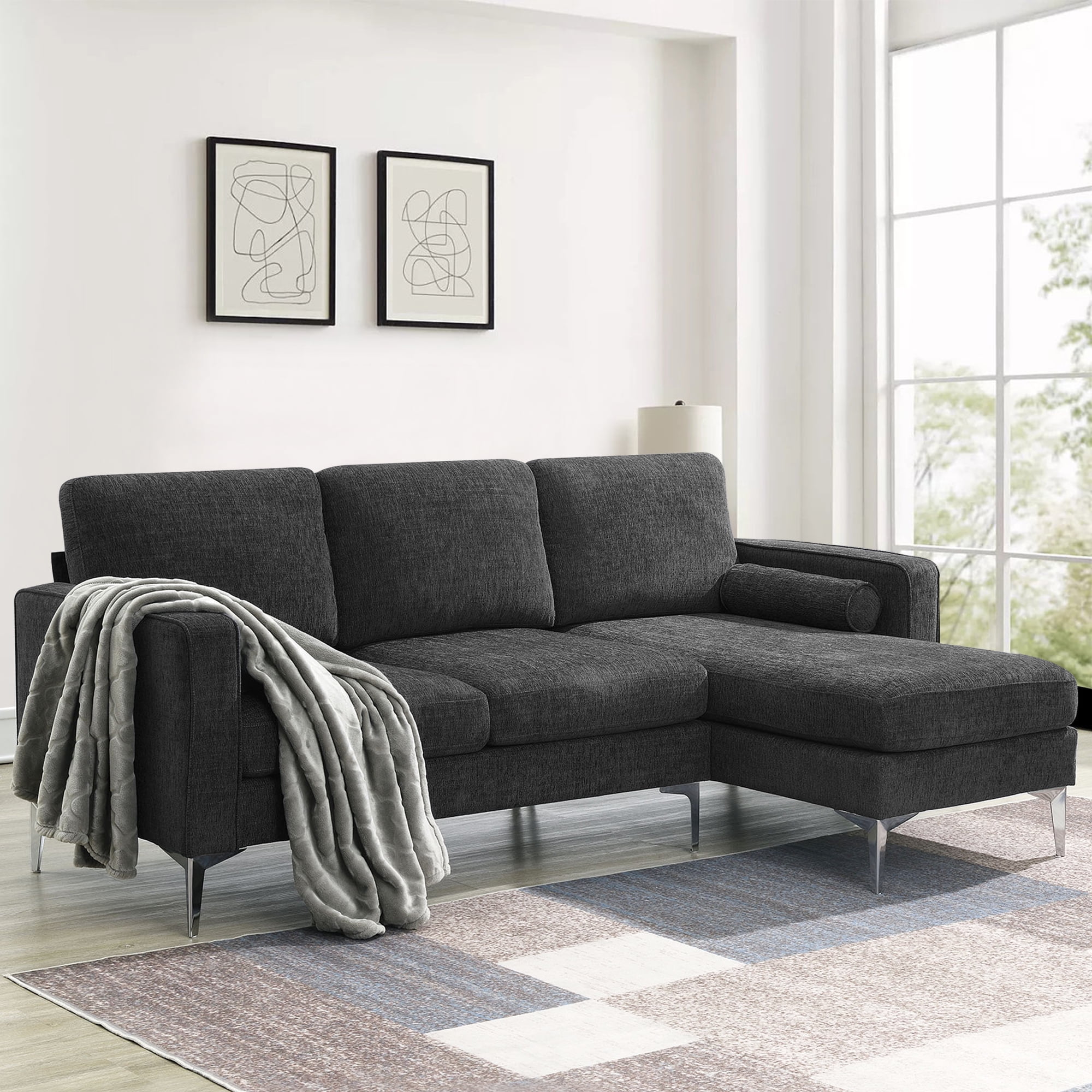 86 inch sofa with chaise deals