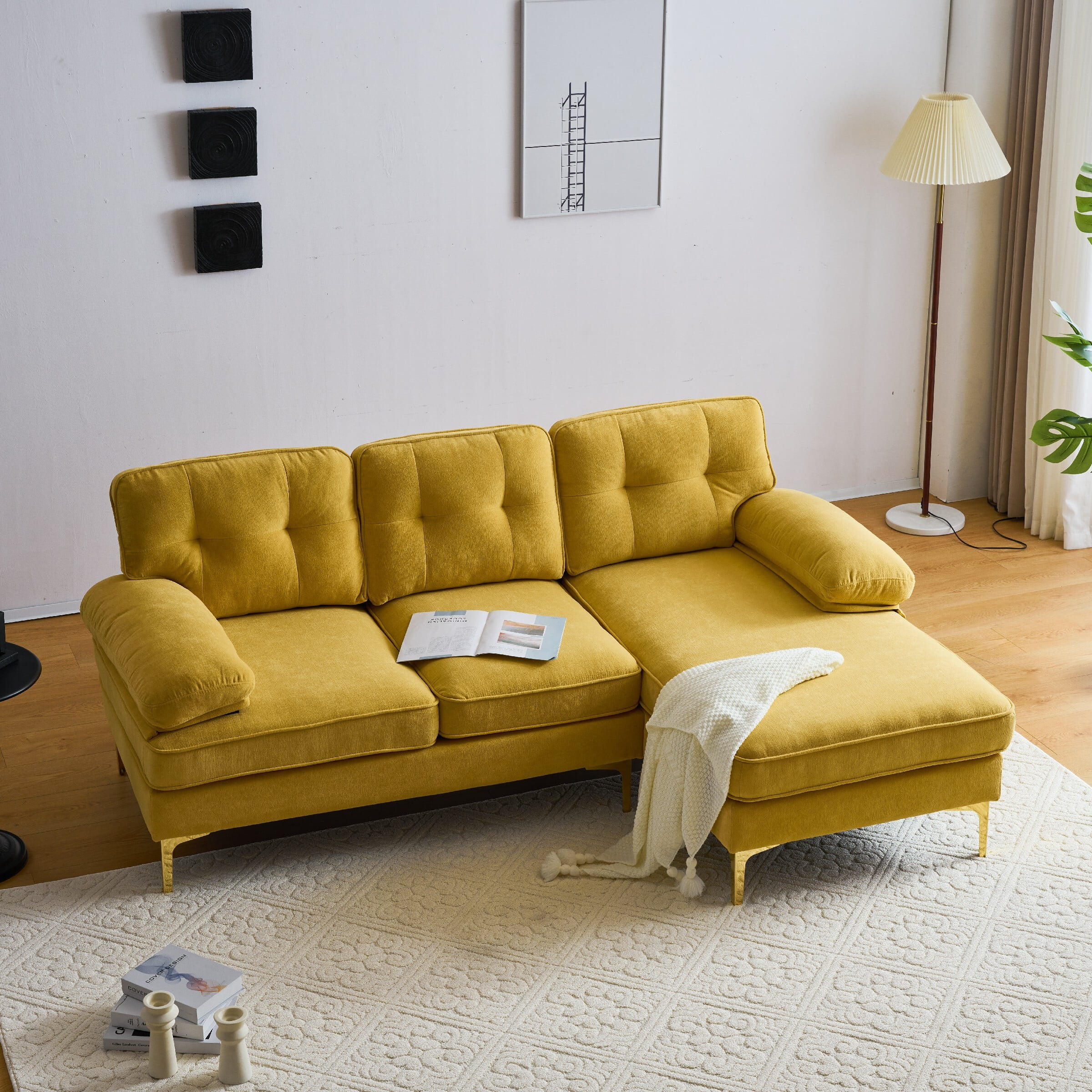 コーナーソファ vintage velvet l sofa 83.5