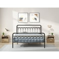 thumbnail image 1 of Euroco Metal Queen Size Platform Bed with Headboard and Footboard, Antique Brown, 1 of 7
