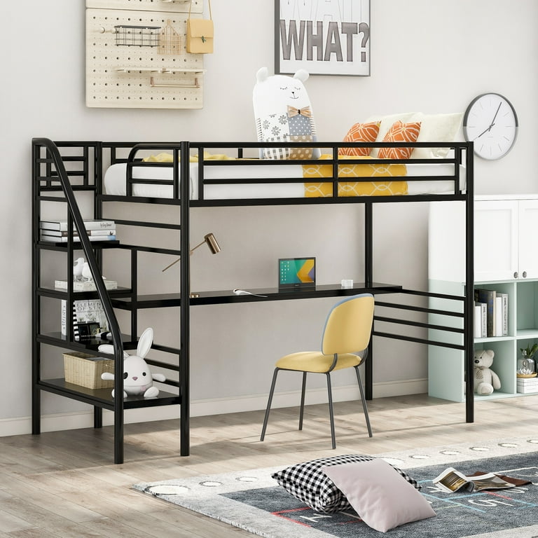 Full size sale loft bed wayfair