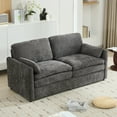 thumbnail image 1 of Euroco Modern Chenille Loveseat Sofa with Double-Layered Cushions, Ergonomic Armrests & Detachable Lumbar Pillows, Upholstered 2-Seater Couch for Living Room or Office, 1 of 7