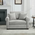thumbnail image 1 of Euroco Modern Chenille Oversized Armchair, Chair and a Half, Single Sofa for Bedroom, Living Room,44.5" Wide, Light Grey, 1 of 9
