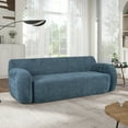 thumbnail image 1 of Euroco Modern Curved Sofa with Extra-Deep Seats, Streamlined Ergonomic Design, High-Density Foam Cushions, No Assembly Required – Cloud-Like Upholstery for Living Room, 1 of 9