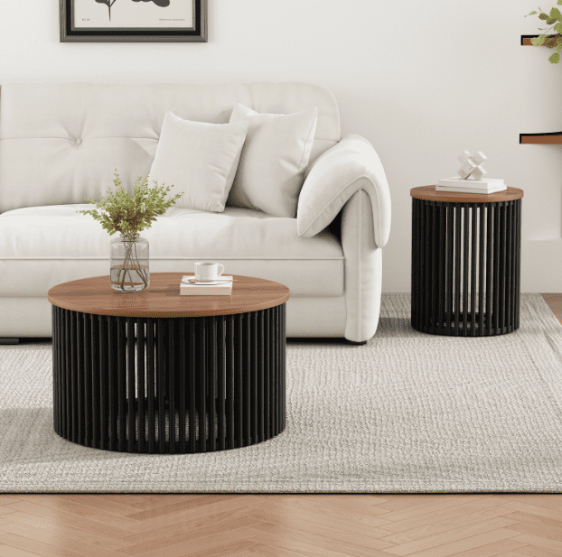 Euroco PATIO FURNITURE SETS : ACACIA SOLID WOOD COFFEE TABLE + ACACIA SOLID WOOD SIDE TABLE