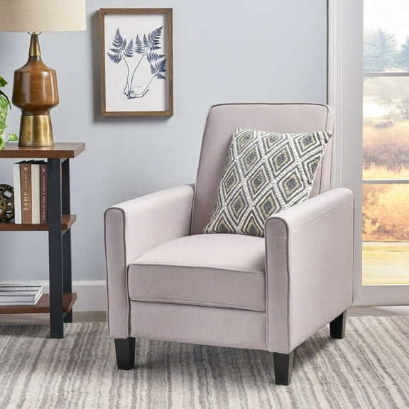 Euroco Recliner Push Back Chair for Elegant Home Décor Beige