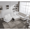 Euroco Living Room Sectional L Shaped Sofa