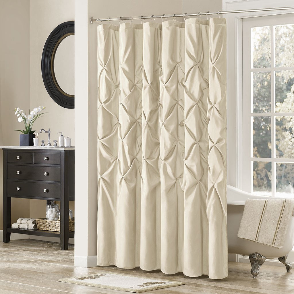 Euroco Tufted Semi-Sheer Shower Curtain