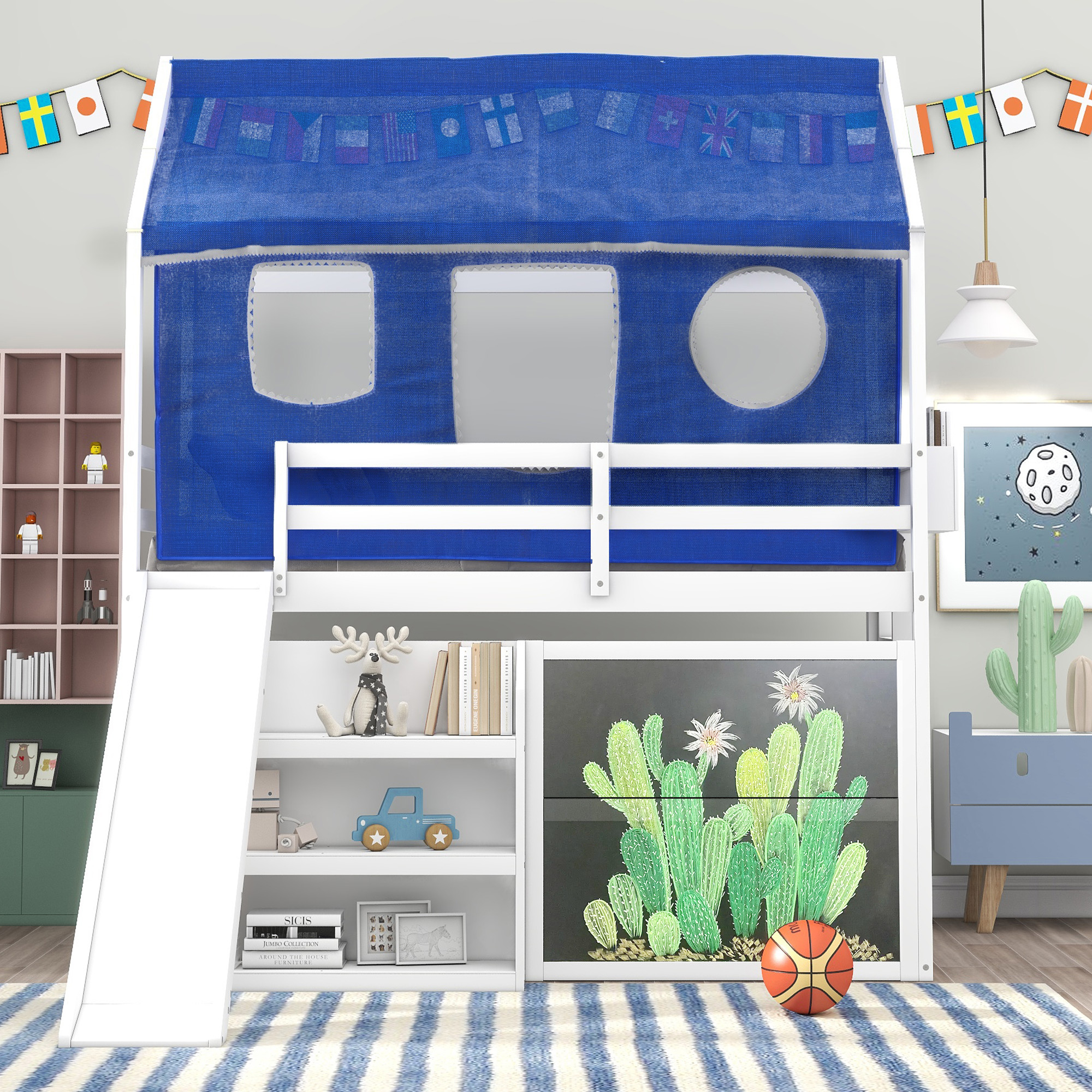 Kids Tent Bed With Slide