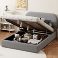 thumbnail image 1 of Euroco Upholstered Full Size Platform Bed with Hydraulic Storage System, Gray, 1 of 16