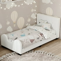 Euroco Upholstered Twin Size Daybed for Kids, White