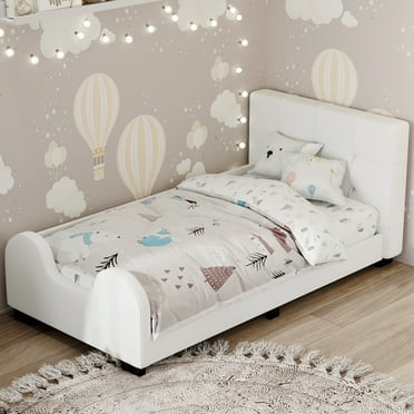 Euroco Upholstered Twin Size Daybed for Kids, White