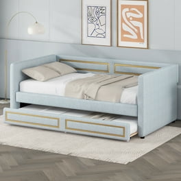 Baxton Studio Frank Modern and Contemporary Black Faux Leather Button-Tufting Sofa Twin Daybed with Roll-Out Trundle Guest Bed Baxton Studio Frank Modern and Contemporary Black Faux Leather Button-Tufting Sofa Twin Daybed with Roll-Out Trundle Guest Bed