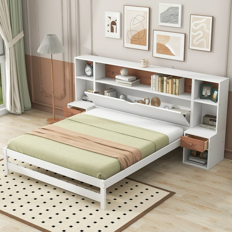 Euroco wood platform bed online