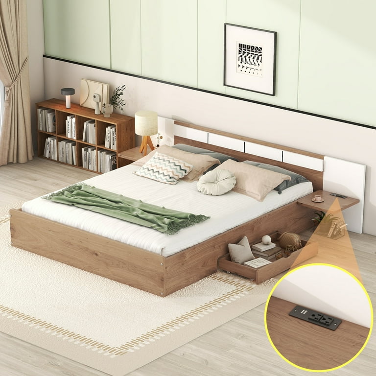 Euroco wood 2024 platform bed