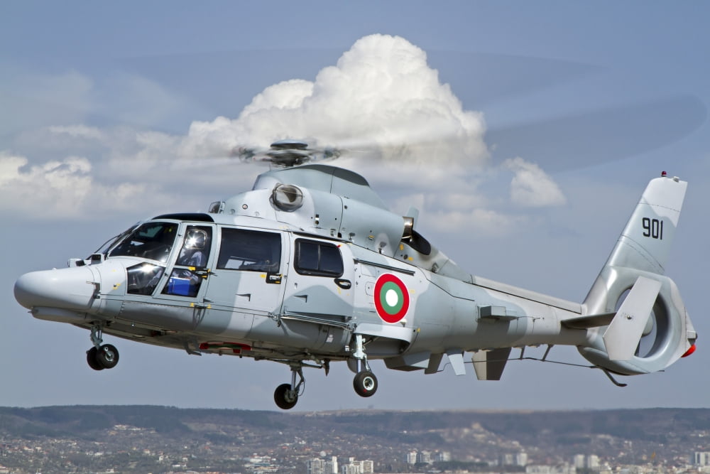 Eurocopter AS-565MB Panther prepares for landing Canvas Art - Anton BalakchievStocktrek Images (34 x 23)