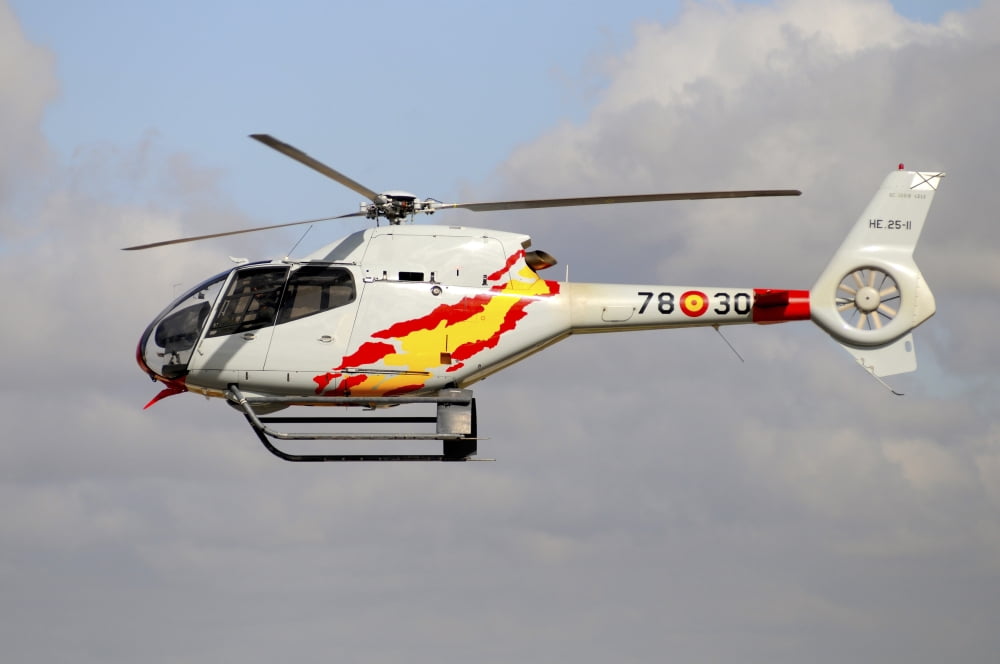 Eurocopter EC120 helicopter of the Spanish Air Force Canvas Art - Riccardo NiccoliStocktrek Images (17 x 12)