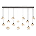 thumbnail image 1 of Eurofase 48939-034 Iissa 14-Light 72 in. Matte Black Amber Glass Chandelier, 1 of 2