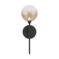 thumbnail image 1 of Eurofase 48912-037 Iissa 19 in. Matte Black Amber Glass Wall Sconce, 1 of 1