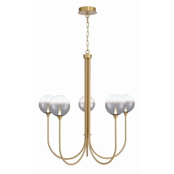 Eurofase 48922-029 Iissa 5-Light 34 in. Gold Smoked Glass Chandelier