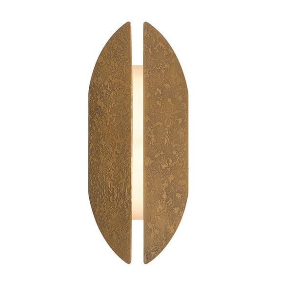 Eurofase 49013-016 Inntra 14 in. Dimascus Brass Outdoor Flush Mount Wall Sconce